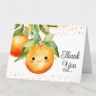 Carte De Remerciements Petite Orange Mignonne Citron
