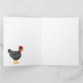 Carte De Remerciements Petite poule noire (Intérieur)