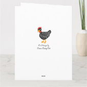 Carte De Remerciements Petite poule noire (Dos)