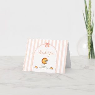 Carte De Remerciements Petite Tarte À Cutie Orange En vichy Plié