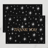 Carte De Remerciements petites étoiles (Devant / Derrière)