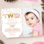 Carte De Remerciements Petites filles Citrouilles 2e anniversaire Photo<br><div class="desc">Dites merci avec style avec ces cartes de remerciement de 2ème anniversaire branchées. La photo et le libellé du modèle sont faciles à personnaliser et votre famille et vos amis seront ravis de recevoir ces fabuleux remerciements.</div>