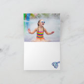 Carte De Remerciements Petites filles de la mignonne sirène fête d'annive (Intérieur)