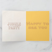 Carte De Remerciements Petits animaux de la jungle (Intérieur)