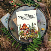 Carte De Remerciements petits champignons champignons qui simule le baby 