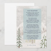 Carte De Remerciements Petits trésors avec cabine d'hiver enneigé (Devant / Derrière)