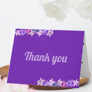 Carte De Remerciements Pétunia Violet Gras