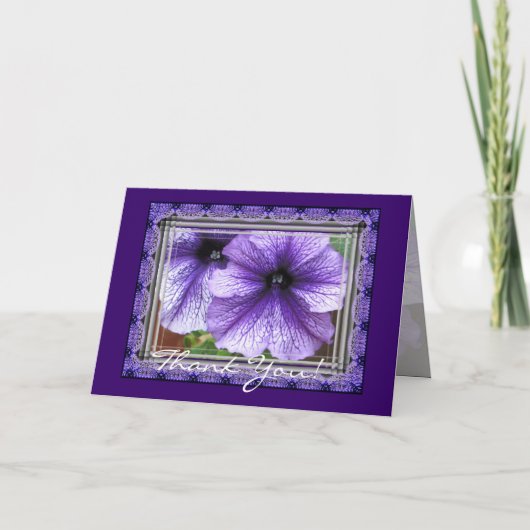 Carte De Remerciements Petunias (Devant)
