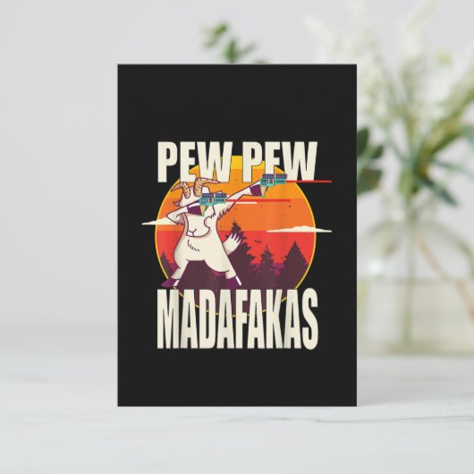 Carte De Remerciements Pew Pew Madafakas (Debout devant)