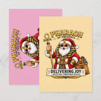 Carte De Remerciements Pharaon des Cadeaux Égyptien Noël Père Noël