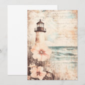 Carte De Remerciements Phare (Devant / Derrière)