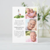 Carte De Remerciements Phare 3 Photo Sympathy Funeral (Debout devant)