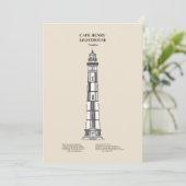 Carte De Remerciements Phare de Cape Henry - Virginie - SBD (Debout devant)