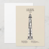 Carte De Remerciements Phare de Cape Henry - Virginie - SBD (Devant / Derrière)