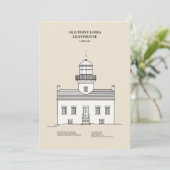 Carte De Remerciements Phare de Old Point Loma - Californie - SBD (Debout devant)