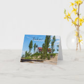 Carte de remerciements phare de Point Betsie (Fleur jaune)