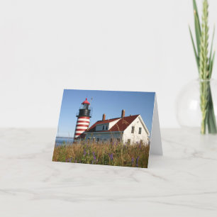 Carte De Remerciements Phare de West Quoddy Maine