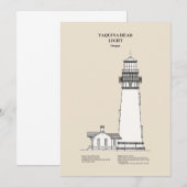 Carte De Remerciements Phare de Yaquina Head - Oregon - SBD (Devant / Derrière)
