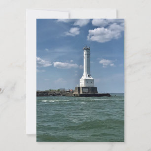 Carte De Remerciements Phare sur Huron, Ohio Photographie