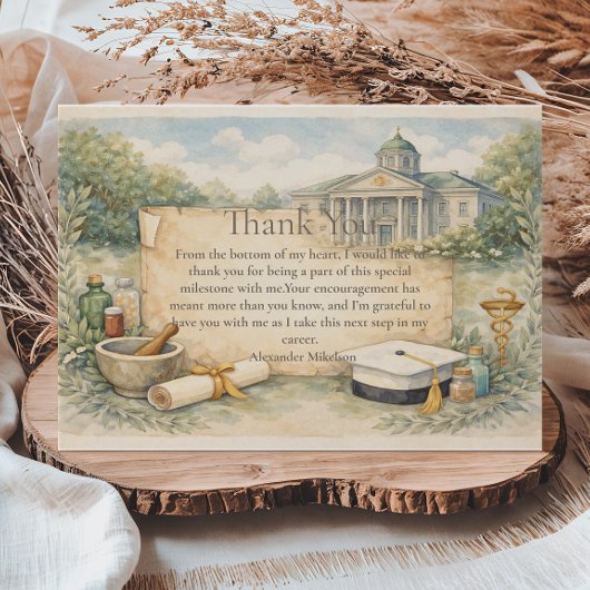 Carte De Remerciements Pharmacy School Graduation Celebration