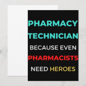Carte De Remerciements Pharmacy Technician Because Even Pharmacists (Devant / Derrière)
