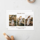 Carte de remerciements photo (Devant/Arrière en situation)