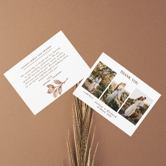 Carte de remerciements photo