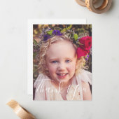 Carte de remerciements photo (Devant/Arrière en situation)