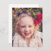 Carte de remerciements photo (Devant / Derrière)