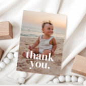 Carte De Remerciements Photo 1er anniversaire - un