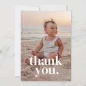 Carte De Remerciements Photo 1er anniversaire - un (Devant)