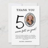 carte de remerciements photo 50e anniversaire (Devant)