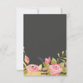 Carte de remerciements photo à cadre floral (Dos)