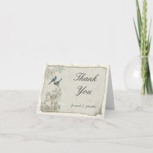 Carte De Remerciements Photo à l'intérieur d'oiseaux d'amour Parchemin Da