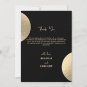 Carte De Remerciements Photo Abstrait Black & Gold (Devant)