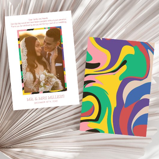 Carte De Remerciements Photo Abstraite colorée