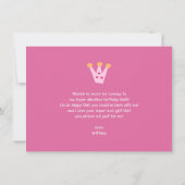 Carte De Remerciements Photo Adorable Dinosaure Rose Mignon Amusant Anniv (Dos)