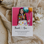 Carte de remerciements photo anniversaire