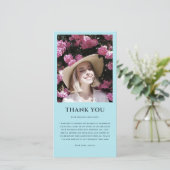 Carte De Remerciements Photo Anniversaire 16 Ans Pastel Bleu (Debout devant)