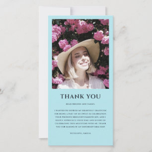 Carte De Remerciements Photo Anniversaire 16 Ans Pastel Bleu