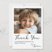 Carte de remerciements photo Anniversaire de enfan (Devant)