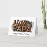 *~* Photo AP86 I LOVE YOU PAPA Fête des pères Card