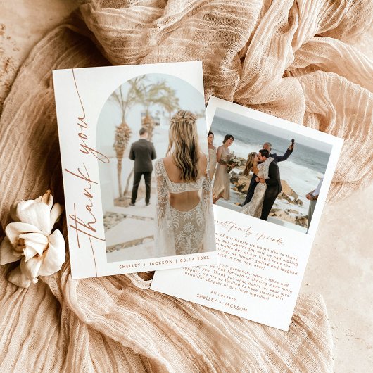 Carte de remerciements photo Arch | CARTE DE REMER