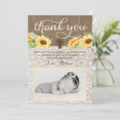 carte de remerciements photo avec Sunflowers Chris (Debout devant)