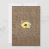 carte de remerciements photo avec Sunflowers Chris (Dos)