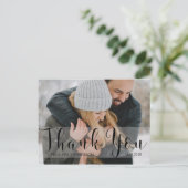 Carte de remerciements photo avec une typographie  (Debout devant)