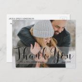 Carte de remerciements photo avec une typographie  (Devant / Derrière)