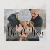 Carte de remerciements photo avec une typographie  (Devant)