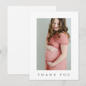 carte de remerciements photo baby shower (Devant / Derrière)