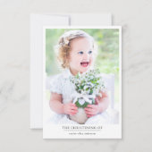 Carte De Remerciements Photo Baptême Christening (Devant)